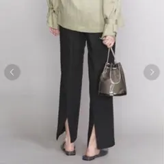 美品　BEAUTY&YOUTH バックスリットテーパードパンツ　Lサイズ