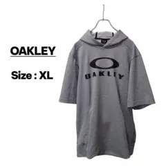 OAKLEY オークリー 半袖 フーディー プルオーバー グレー 秋 XL