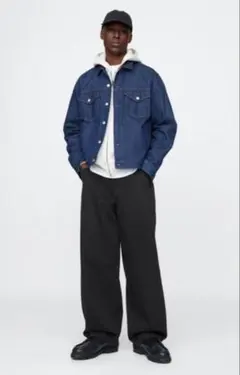 GAP バギーデニムパンツ ブラック 黒31/30
