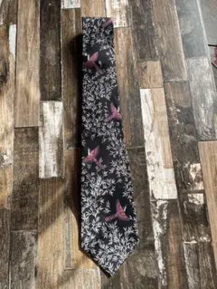 HANAEMORI 鳥と葉柄 ネクタイ