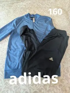 adidas アディダス 上下 セットアップネイビー J160 レディースS相当