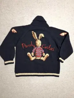 パーリーゲイツ★ジップアップカウチンセーター♥ウサギが可愛いL サイズ❕