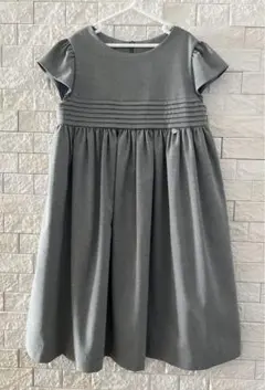 新品タグ【タルティーヌエショコラ】バルーンワンピース 140 Tartine et Chocolat（タルティーヌエショコラ）日本製ベア テレコ ドット チュール ニット ワンピース (90~140cm)  子供服 子ども服 女の子 90 100 110 120 130 140 ワンピース キッズ ギフト ブランド 出産祝い ギフト プレゼント ベビー服  春