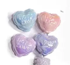 カスタムボールペン対応ビーズ　ぷっくりハートビーズ