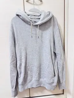 GUフード付き グレー パーカー