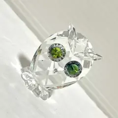 SWAROVSKI スワロフスキー 置物 フクロウ クリスタル 箱付き 廃盤のサムネイル