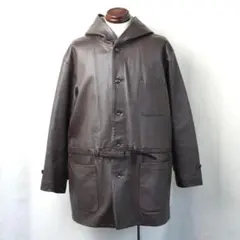 80s ビンテージ コムデギャルソンオム レザーコート フード付き