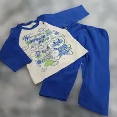 100cm☆アンパンマン☆パジャマ☆長袖長ズボン☆ブルー×アイボリー