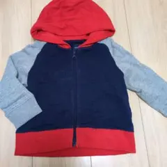 babyGap ジップアップパーカー 18-24ヶ月 ネイビー/グレー/レッド