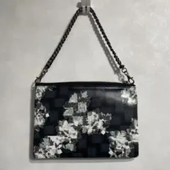 【訳アリ新品】 アンテプリマ　ネイビー　ハンドバッグ 花柄 S1310