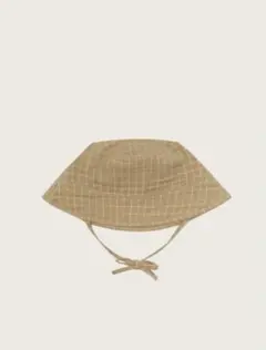 【試着のみ】GRID CHECK WHEAT BUCKET SUN HAT