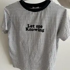 ストライプ 半袖Tシャツ Let me Knowing