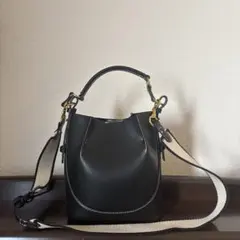 ZARA風　バッグ　ブラック　ショルダー付き