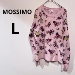 MOSSIMO [L]花柄 長袖薄手トレーナー ピンク