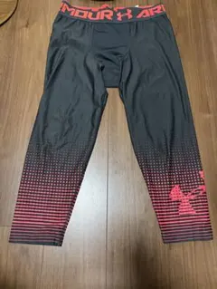 Under Armour タイツ XXL ブラック/レッド(アンダーアーマー)