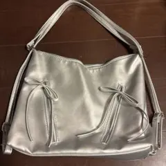 シルバー 2wayバッグ