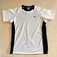 Mizuno ラグラン Tシャツ ホワイト/ネイビー