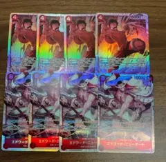 即日発送 ルフィ ニューゲート 赤エースデッキパーツ sr 各4枚セット