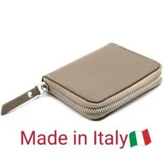 財布 イタリア製 本革 レザー 小銭入れ ベージュ