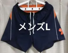 Under Armour メンズ L ショートパンツ ネイビー/オレンジ