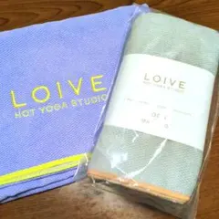 【2枚セット　1枚新品】ホットヨガ　　ロイブ　ヨガラグ　ヨガマット　紫　ミント