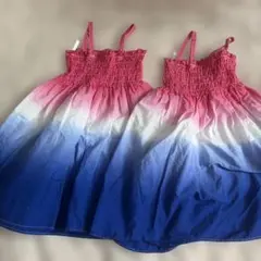 グラデーション ワンピース 95c 90cm姉妹コーデ