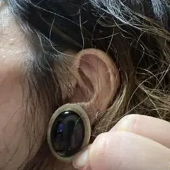 値下げしました！J オニキス シルバー ピアス