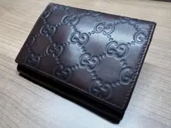 GUCCI カードケース レザー ブラウン 正規品のサムネイル