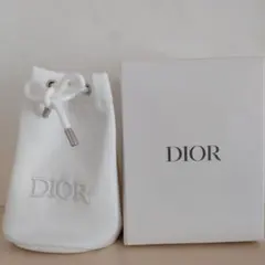 Dior ホワイト 巾着バッグ