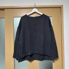 無印良品 ムジラボ リネン リヨセル ジップアップワークシャツ 紳士 黒