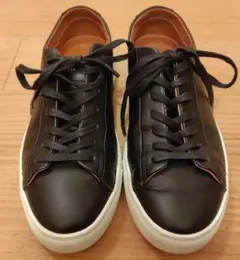 UNITED ARROWS <hALON> 美品　ブラックレザー スニーカー