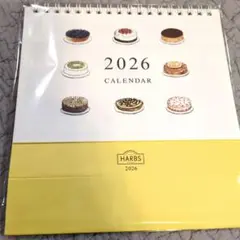 HARBS 2026 卓上カレンダー ケーキイラスト