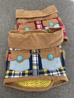 デニムチェックハーネス(犬用)2点セット価格