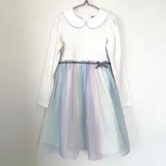 エニィファム　130 チュール　リボン　ワンピース
