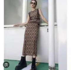 AMERI VINTAGE MAGGIE KNIT セットアップ AMERI MAGGIE KNIT MINI TOP&SKIRT セットアップ - メルカリ