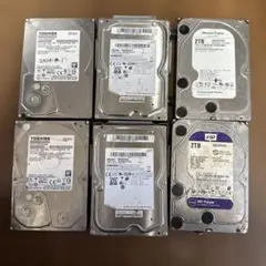 新古品使用時間10時間以内】HDD 2TB 3.5インチ×2 - メルカリ