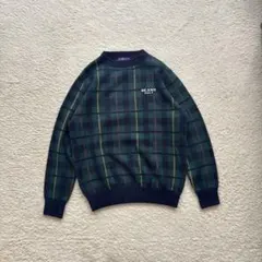 BEAMS GOLF クラシック タータンチェック ニット セーター