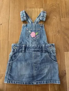 OshKosh B'gosh デニム ジャンパースカート ハイビスカスのサムネイル