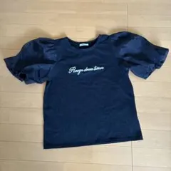 INGNI パフスリーブ ロゴTシャツ ブラック