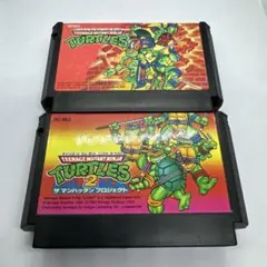 【バラ売り不可】ファミコン　ソフトのみ　ミュータントタートルズ　TMNT 1&2