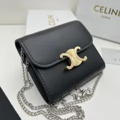 CELINE セリーヌ 三つ折り財布 ブラック