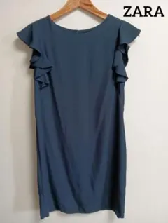 ZARA BASIC ワンピース　ネイビー　 Sサイズ