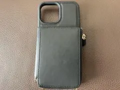 ブラック合成皮革iPhoneケース