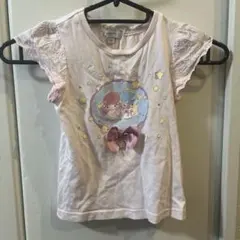 【any FAM× リトルツインスターズ 】キキ＆ララ 袖レースTシャツ 90のサムネイル