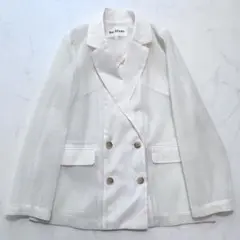 24SS 完売品✨レイビームス メッシュ4ボタンダブルジャケット アイボリー 1