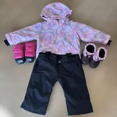 【美品】YUKスキーウェア80 スノーブーツ14cm ノースフェイス手袋