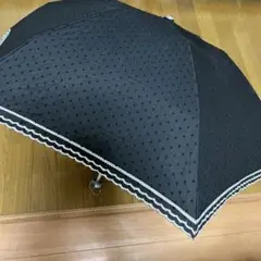 クードシャンス　ドット柄レース付き折りたたみ雨天兼用傘のサムネイル