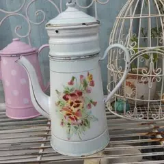 JAPY ホーロー パンジー柄 コーヒーポット JAPY ホーロー パンジー柄 コーヒーポット Japyローズとパンジー