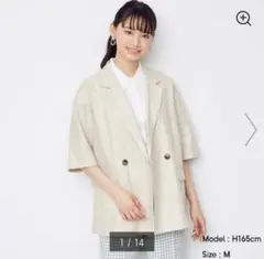 GU ハーフスリーブライトダブルブレストジャケット Sサイズ