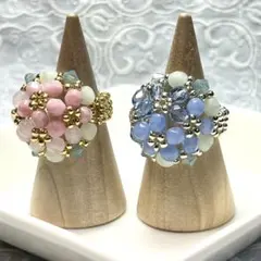 ポコ様専用 ハンドメイド　ビーズリング　ビーズの指輪